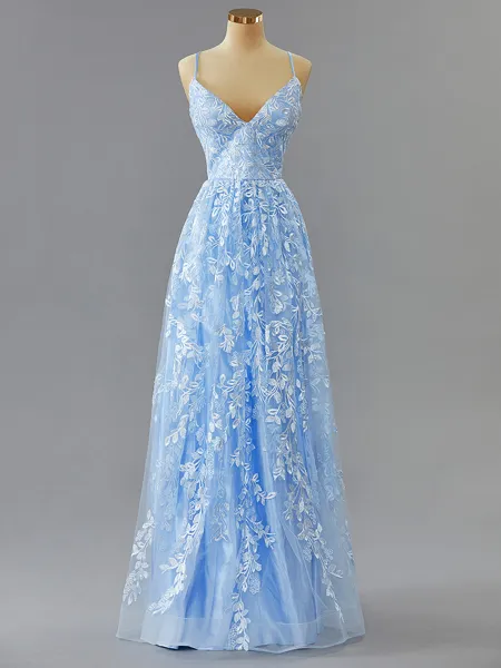 A-line Enchanting V-Neck...