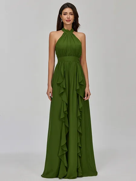 Polished A-line Halter...