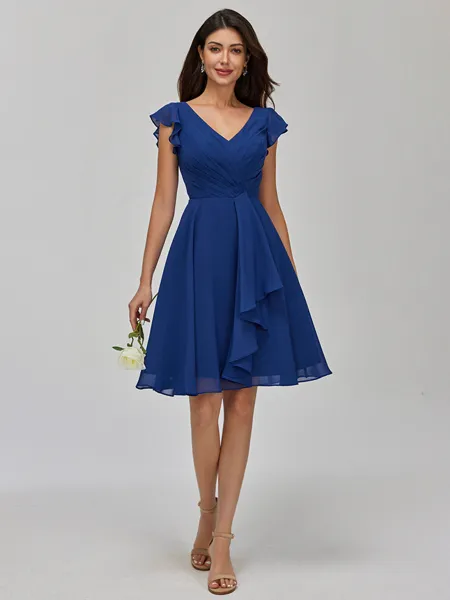 Glamorous A-line V-Neck...