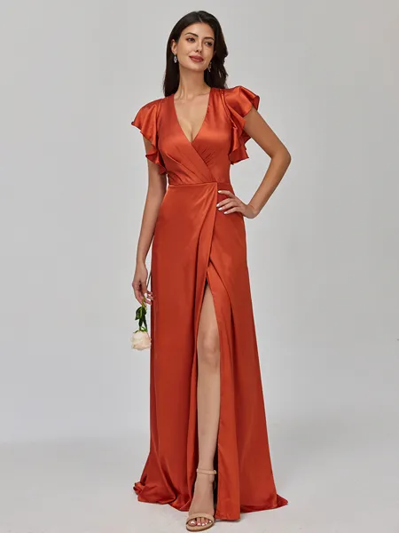 Chic A-line V-Neck Short...