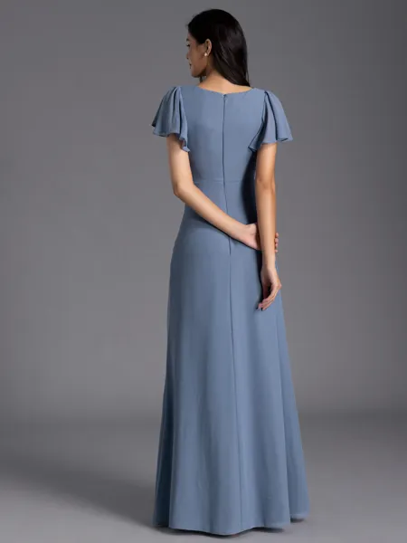 Charming A-line V-Neck...