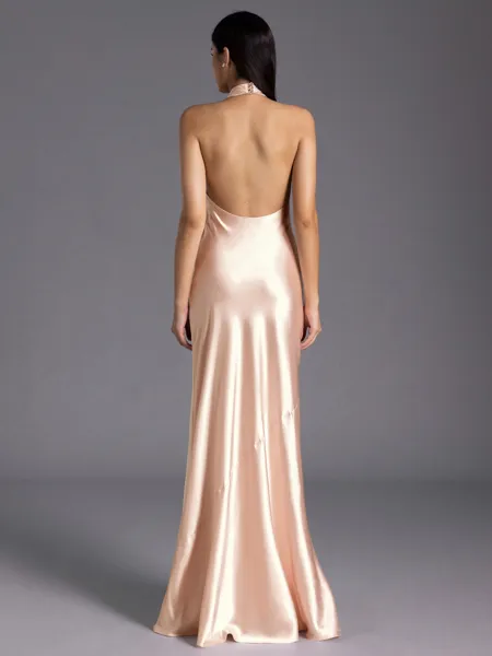 Regal Sheath Halter Pleated...