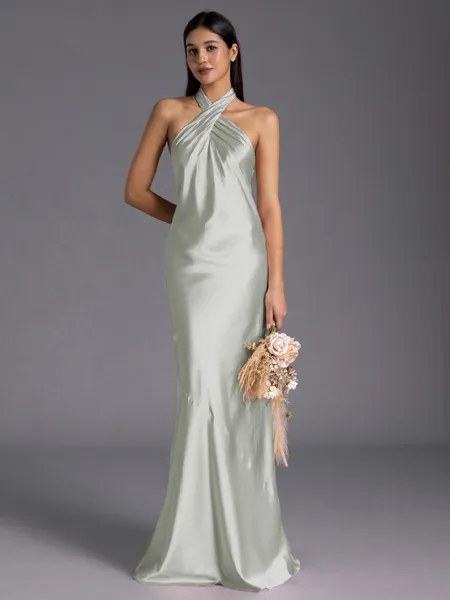 Regal Sheath Halter Pleated...