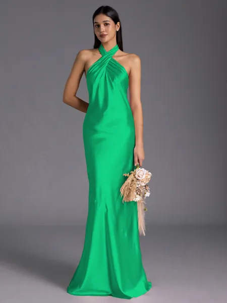 Regal Sheath Halter Pleated...