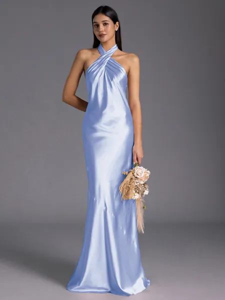 Regal Sheath Halter Pleated...