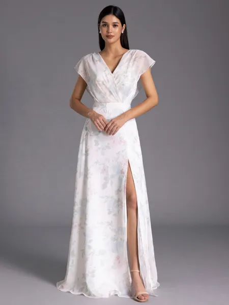 Flattering A-line V-Neck...