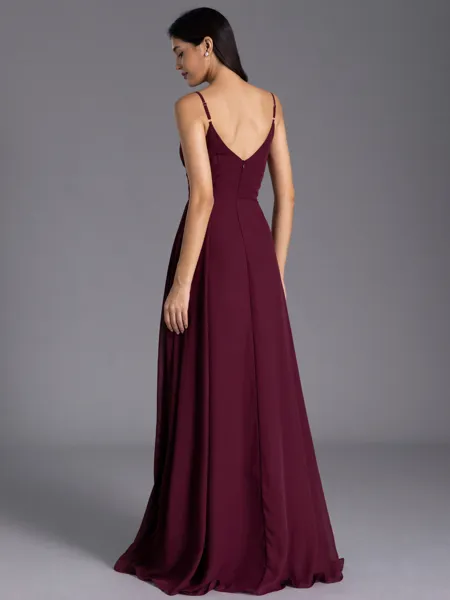 Resplendent A-line V-Neck...