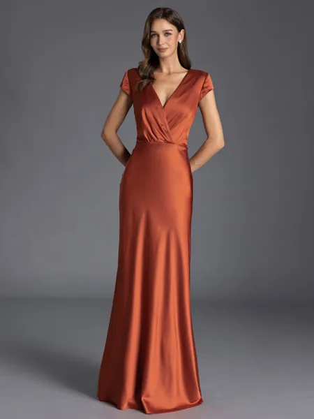 Stunning Sheath V-Neck...