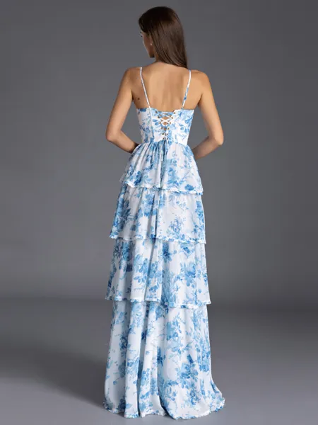 Glamorous A-line V-Neck...