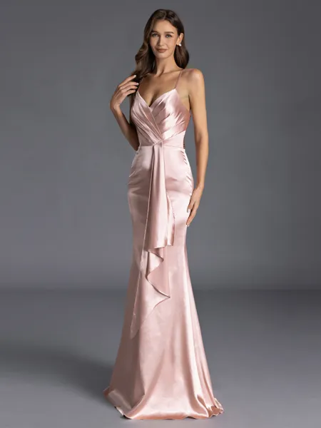 Grand Sheath V-Neck Ruffles...