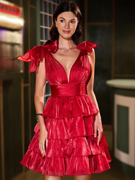 Dreamy A-line V-Neck...