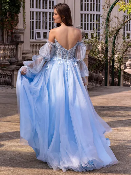 Chic A-line Straight Long...