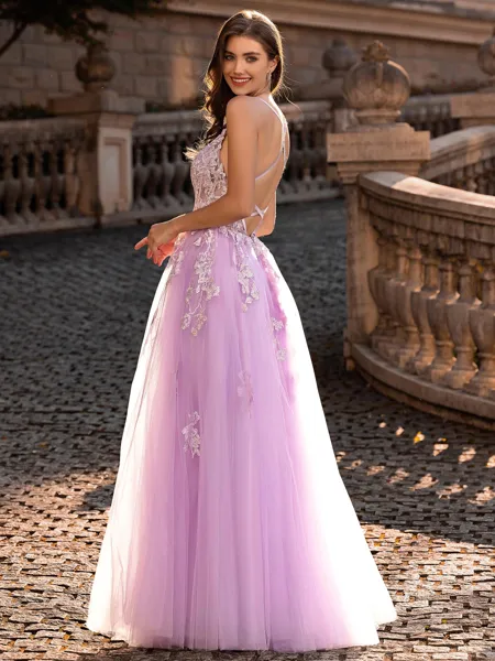 Modest A-line V-Neck...