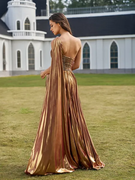 Noble A-line One-Shoulder...