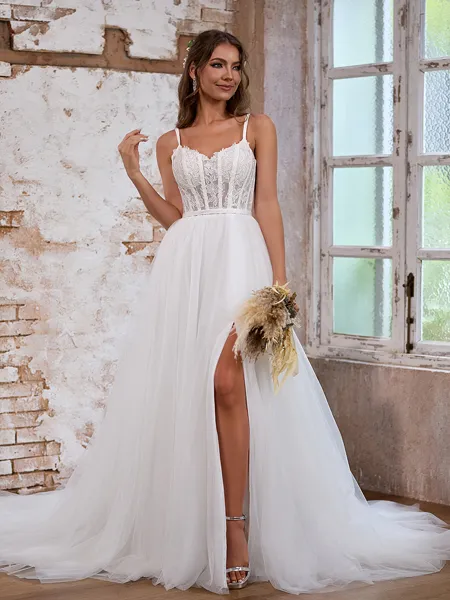 Charming A-line Spaghetti...