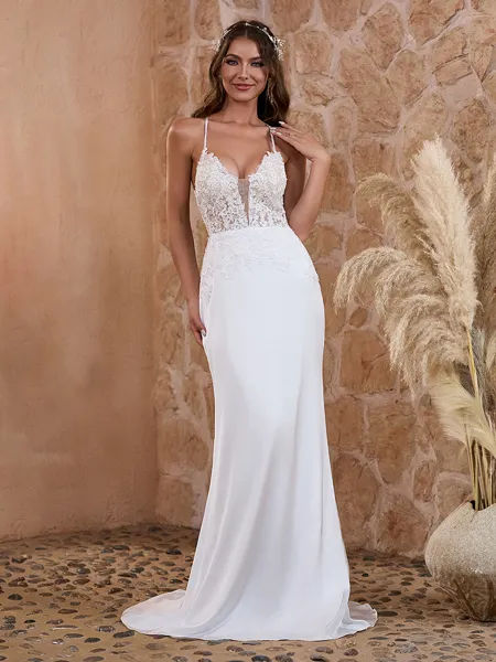 Sheath/Column Chic V-neck...