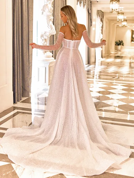 Subtle A-line Straight Long...