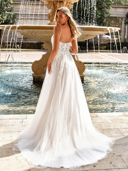 Dreamy A-line Spaghetti...