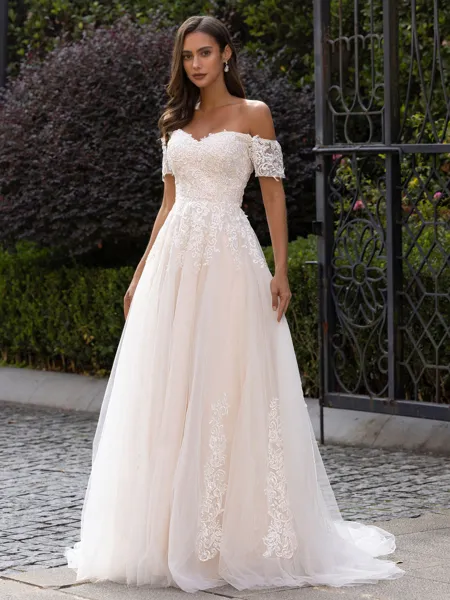 Modest A-Line/Princess Lace...