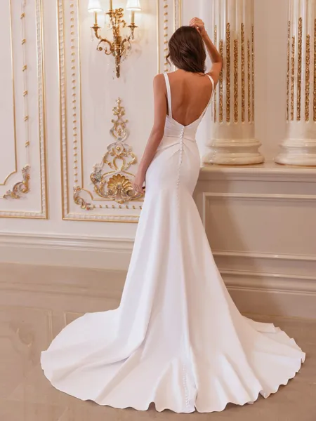 Stylish Sheath V-Neck...