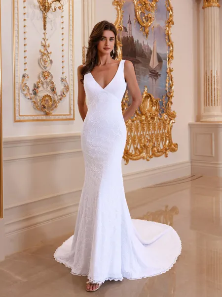 Resplendent Sheath V-Neck...