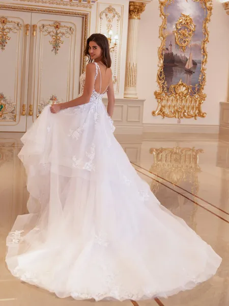 Refined Ball-Gown V-Neck...