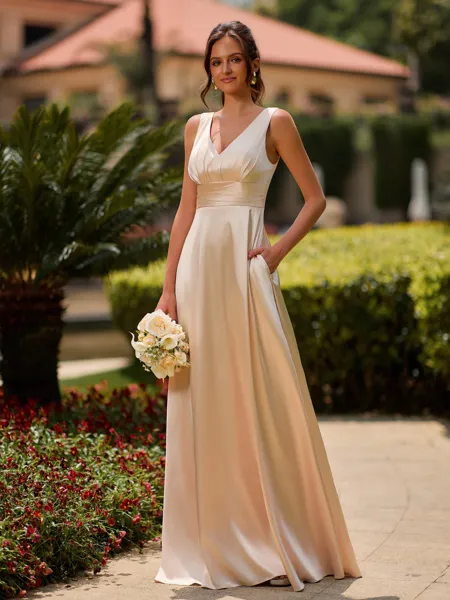 Extravagant A-line V-Neck...