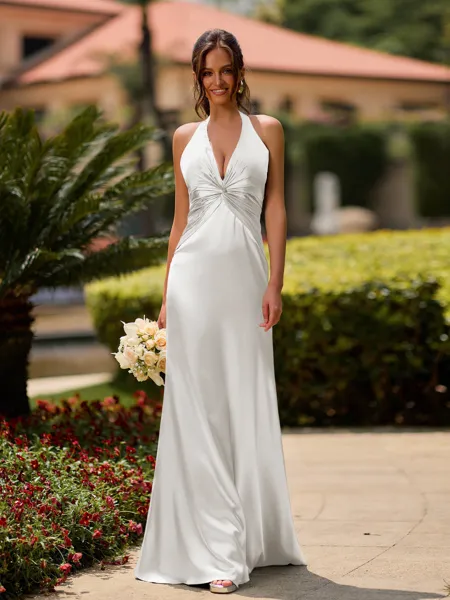 Delicate Sheath V-Neck...