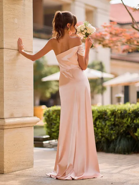 Elegant Sheath One-Shoulder...