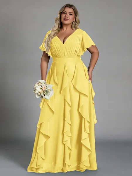 Delicate A-line V-Neck...