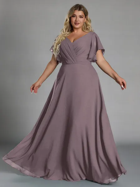 Gorgeous A-line V-Neck...