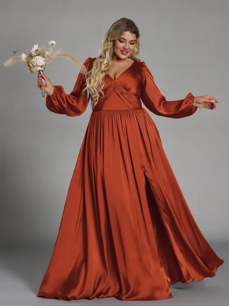 Stunning A-line V-Neck Long...