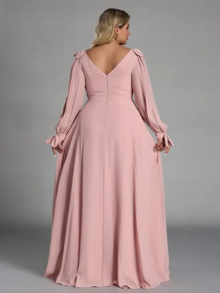 Glamorous A-line V-Neck...