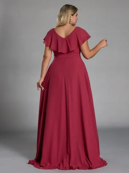 Fashion A-line V-Neck Short...