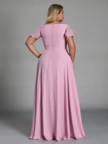 Exquisite A-line V-Neck...