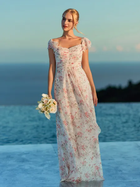 Glamorous A-line Square...