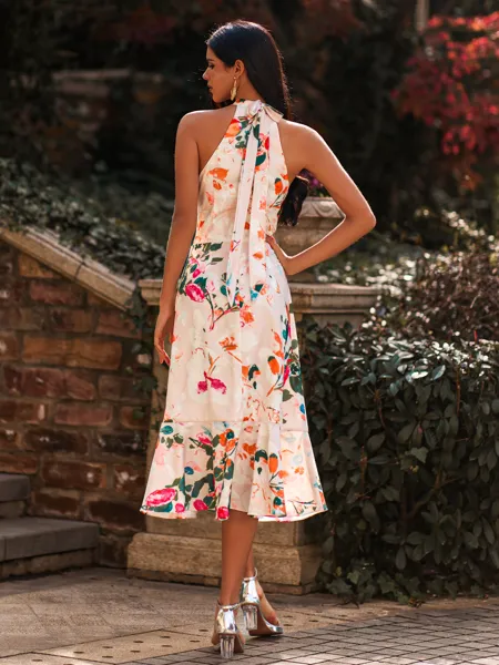 Regal A-line Halter Bow...