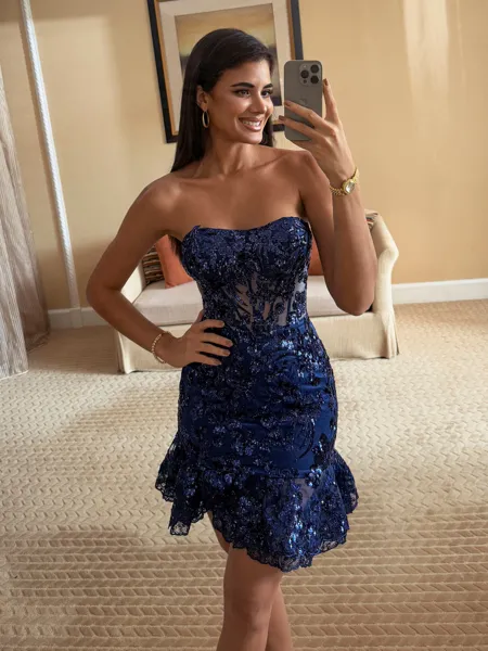 Opulent Sheath Strapless...