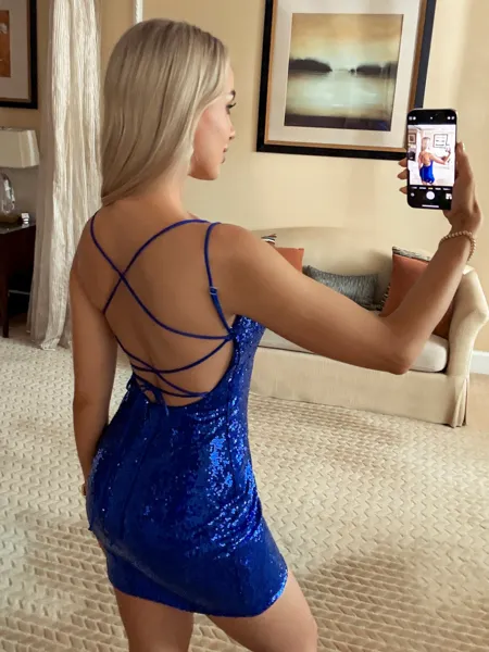 Charming Sheath Spaghetti...