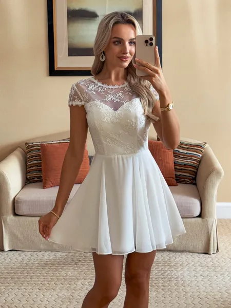 Glam A-line Illusion Short...