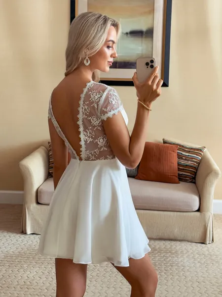 Glam A-line Illusion Short...