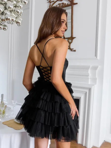 Elegant A-line Spaghetti...