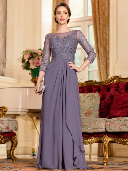 Glamorous A-Line Chiffon...