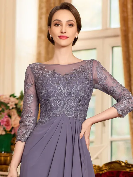 Glamorous A-Line Chiffon...