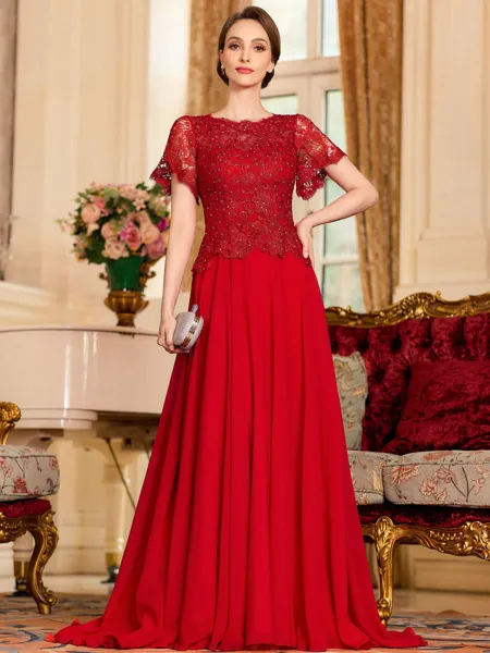 Gracious A-Line Chiffon...