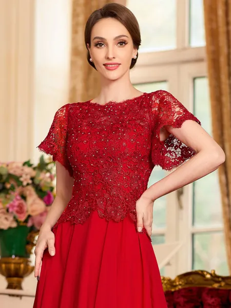 Gracious A-Line Chiffon...