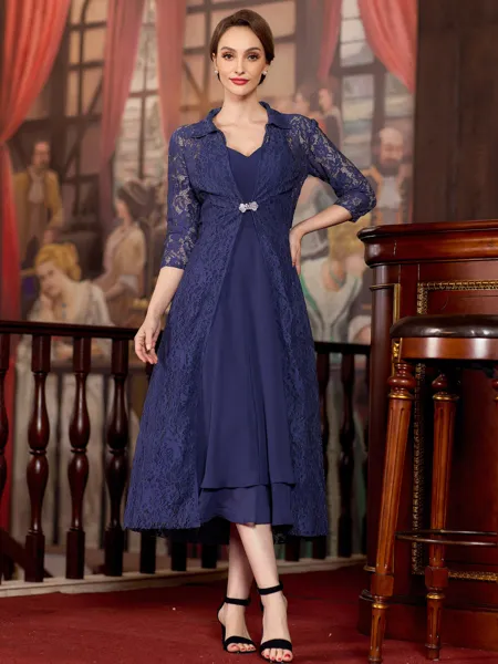 Understated A-Line Chiffon...