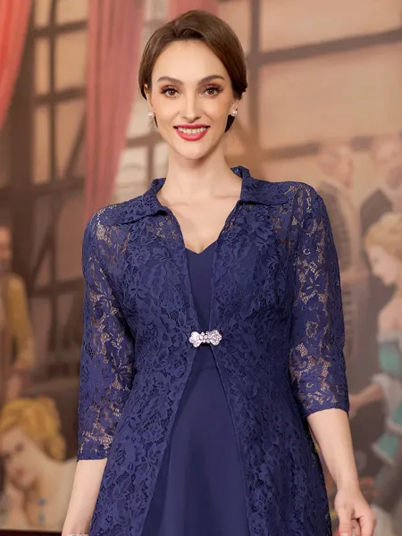 Understated A-Line Chiffon...