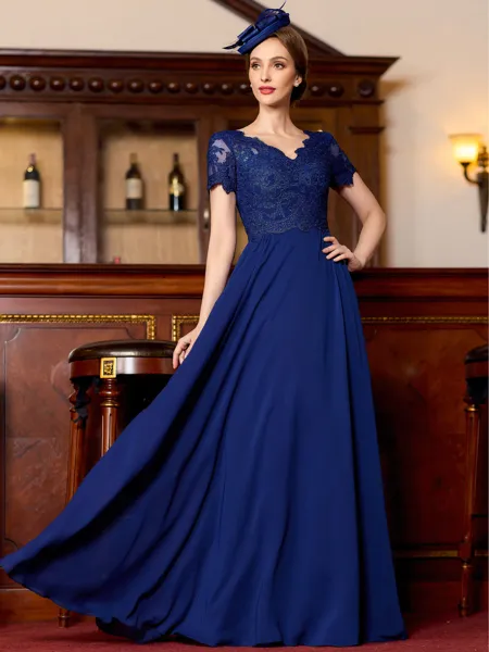 Glamorous A-Line Chiffon...