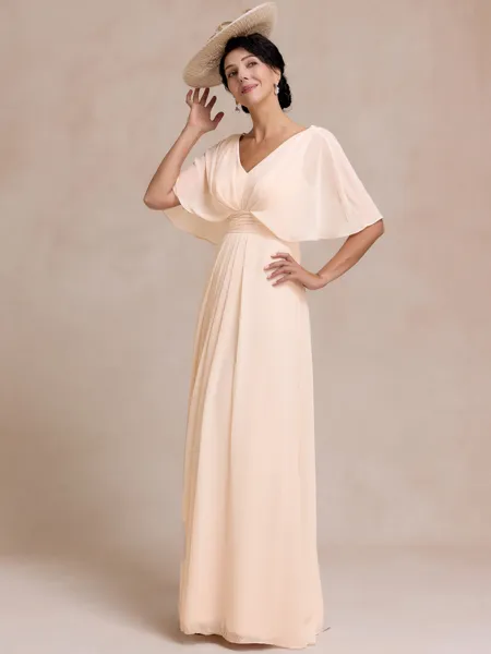 Refined A-line V-Neck 1/2...